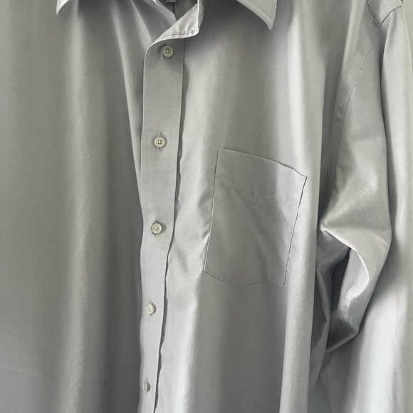 Forsyth of Canada Wrinkle-Free Light Grey Dress Shirt Size 16.5 - Picture 6 of 8